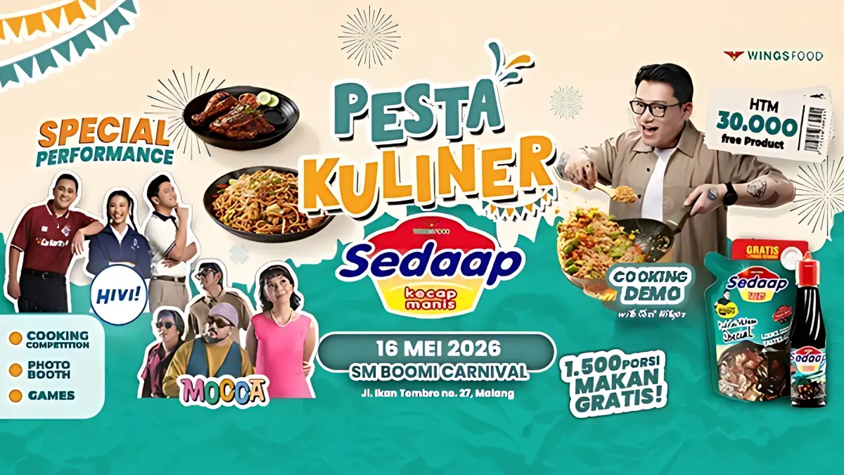 Pesta kuliner kecap sedaap di Malang 16 Mei 2026. (Loket / Google)