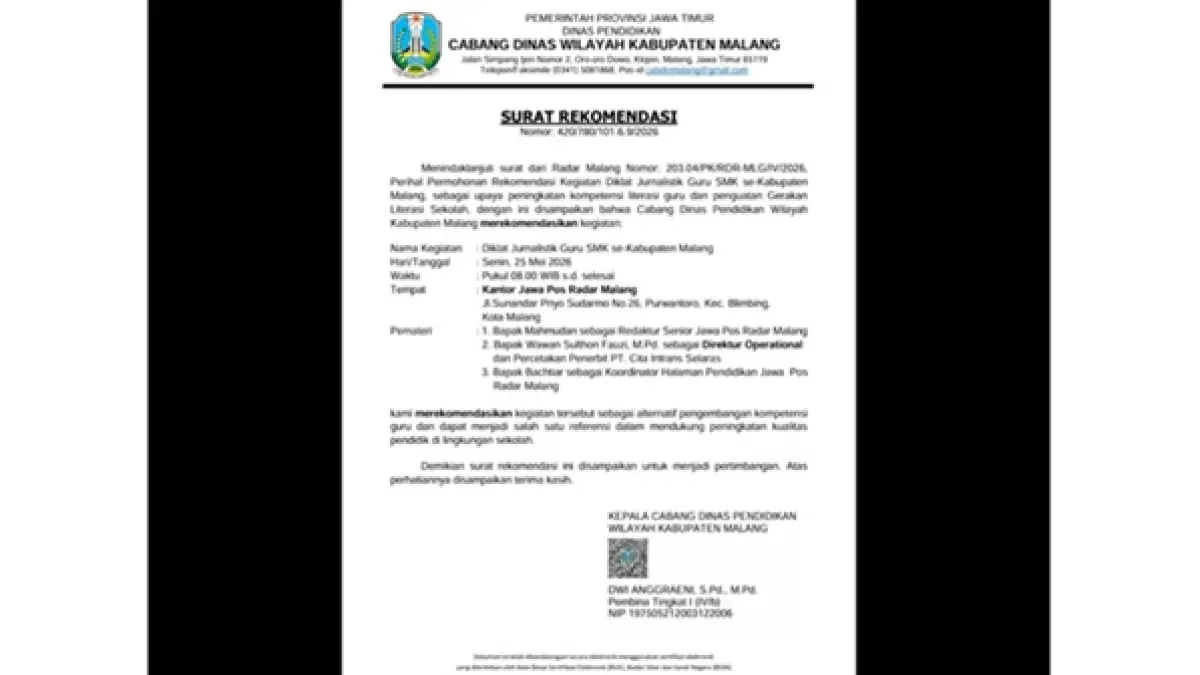 Cek Kuotanya! Daftar Diklat Jurnalistik, Guru SMK Kabupaten Malang akan Membuat Buku Antologi