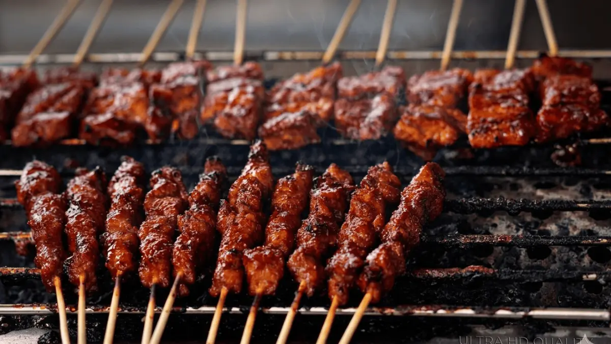 Sate daging dengan bumbu mengkilap dan dipanggang. (RRI / Google)
