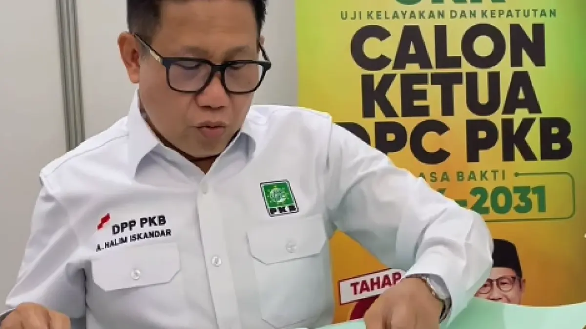 Ketua DPP PKB Bidang Penguatan Organisasi, Eksekutif, dan Legislatif, Abdul Halim Iskandar dalam UKK. (@dpp_pkb)