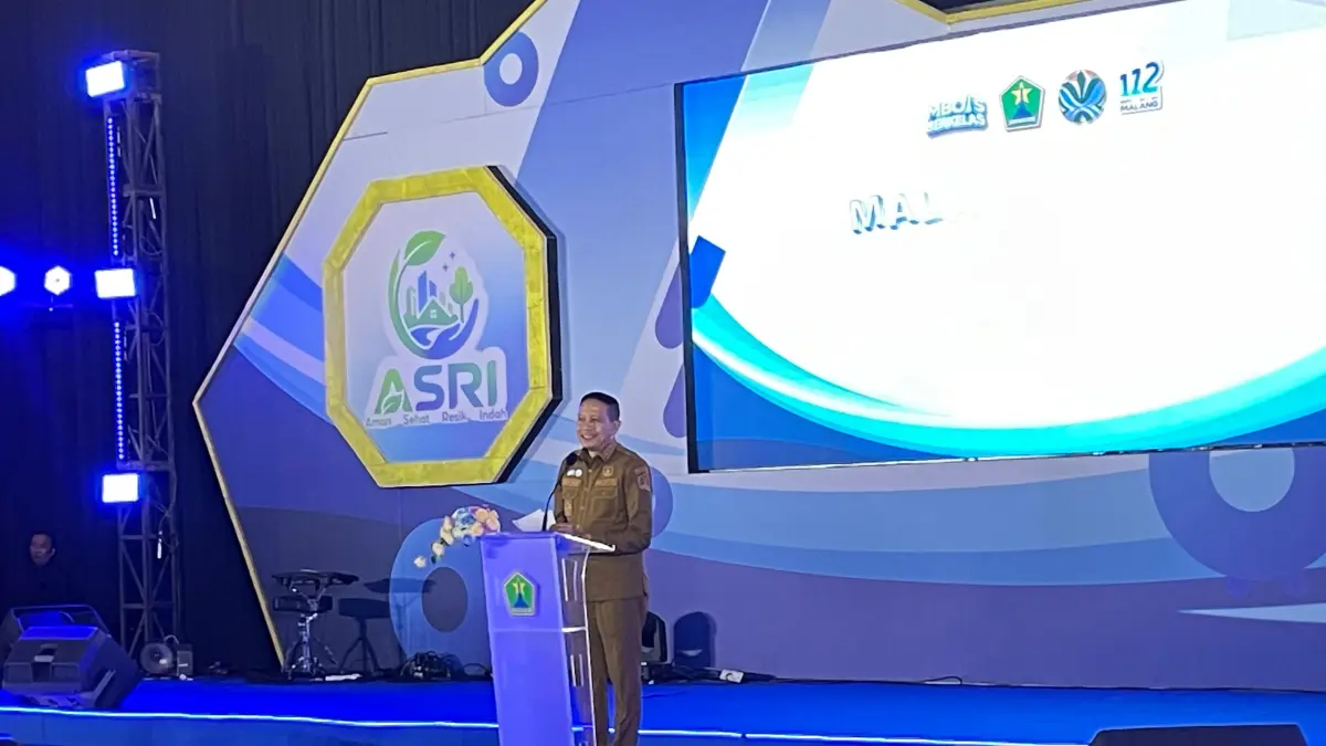 Wahyu Hidayat mengajak pelaku usaha perduli terhadap persampahan, pada acara Kota Malang menuju Adipura 2026, kemarin. (Andika Satria/Radar Malang)