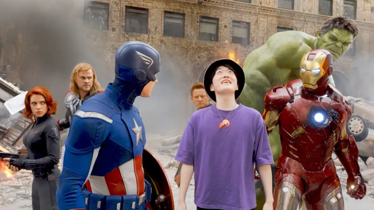Tangkapan layar dari video editan AI milik konten kreator asal Jepang yang masuk ke film The Avengers. (x/ai_am_furufuru)