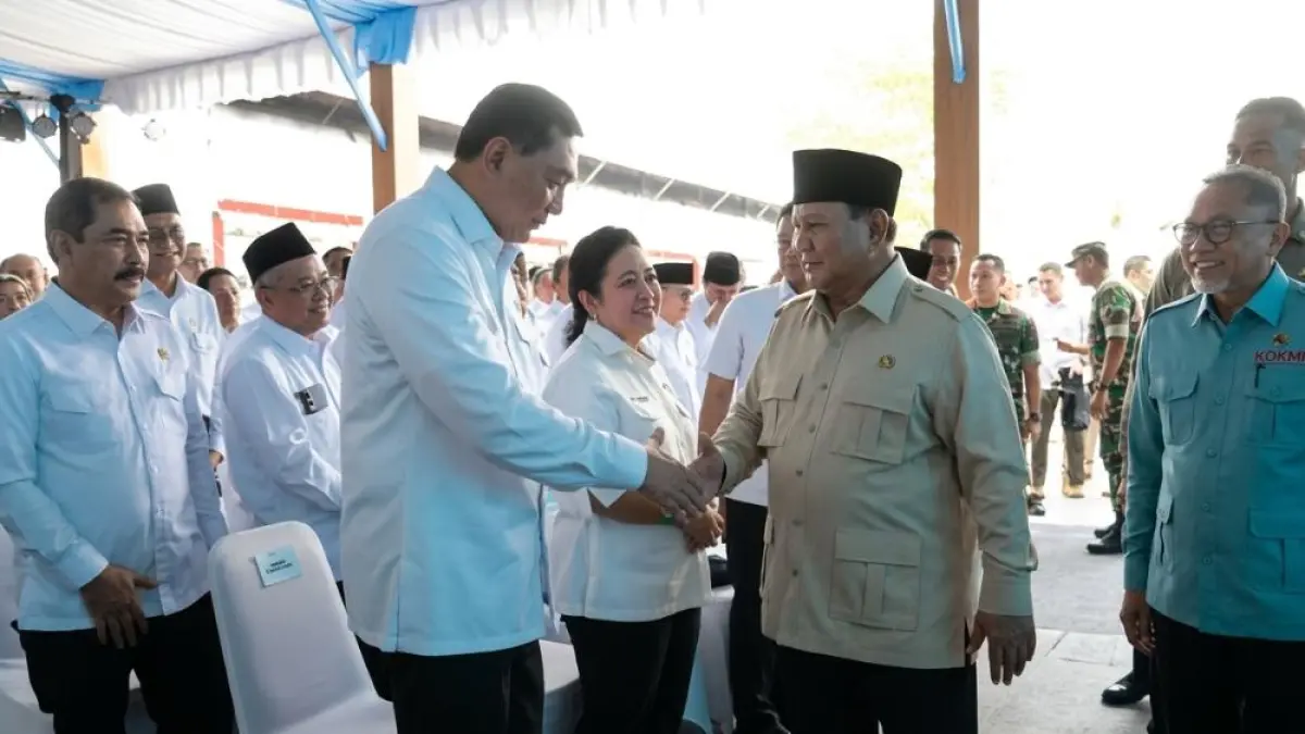 Prabowo dalam acara peresmian Koperasi Desa/Kelurahan Merah Putih di Kabupaten Nganjuk, Jawa Timur pada (16/5). (Sumber: Istimewa).