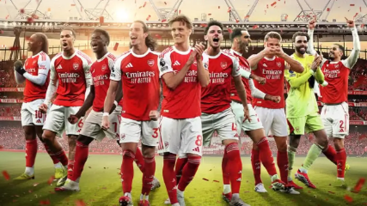 Lebih dari dua dekade perjuangan, Arsenal akhirnya meraih gelar Liga Inggris 2025-2026. (Instagram @emirates).