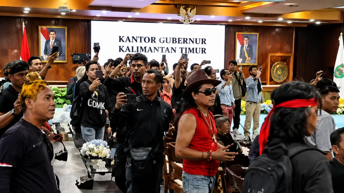 RICUH: Tindakan Arogan Rudy Mas`ud Picu Kemarahan Aliansi Masyarakat Kaltim. (Sumber: Istimewa)