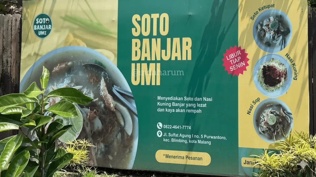 Soto banjar umi menyediakan soto dan nasi. (Indaharum / Google Maps)
