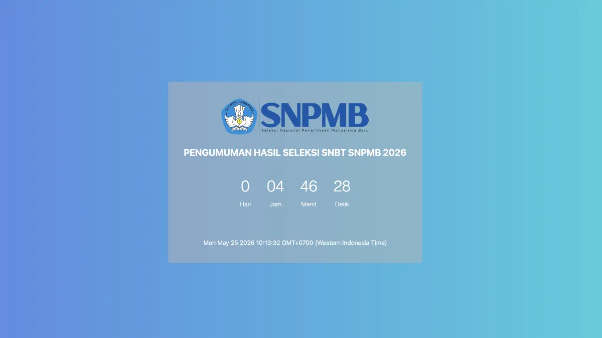 Website pengumuman UTBK. (https://snbt.um.ac.id/count.html)