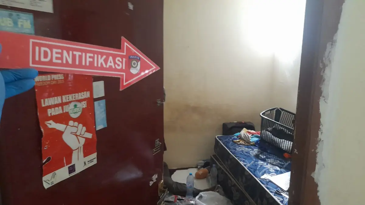 Kamar kos ditemukan korban meninggal dunia. (Humas Polresta Malang Kota) 