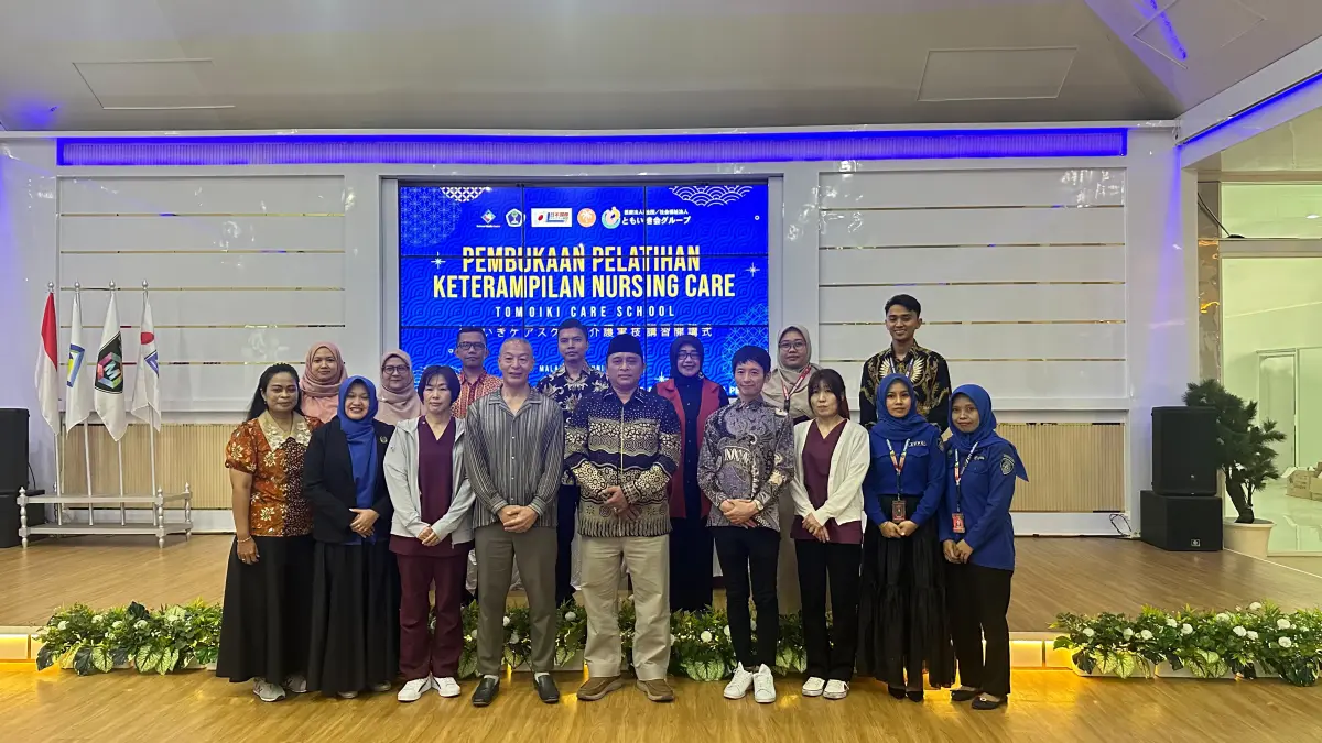 KOMPETEN: Padang Bai Group bekerja sama dengan Tomoiki-kai Group Jepang kembali menyelenggarakan pelatihan Nursing Care bertaraf internasional pada 1-13 Juni 2026 di STIKES Maharani Malang.