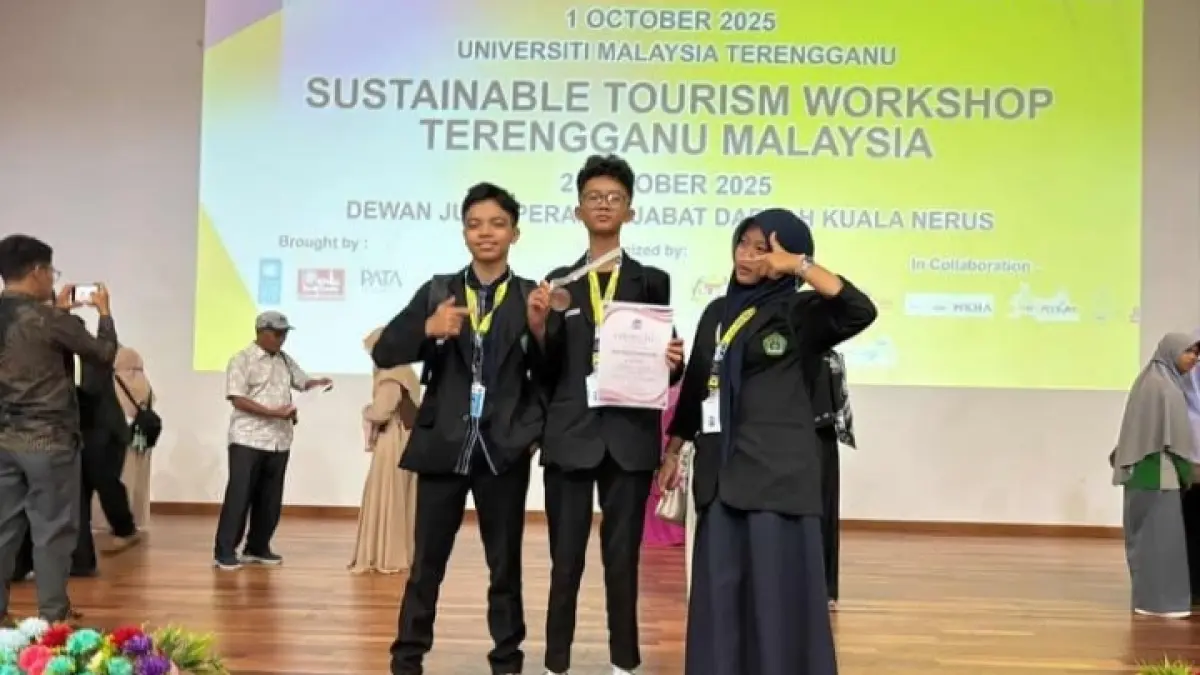LEVEL INTERNASIONAL: Siswa MTsN 4 Malang meraih medali perak pada ASEAN Olympiad 2025 di Malaysia.