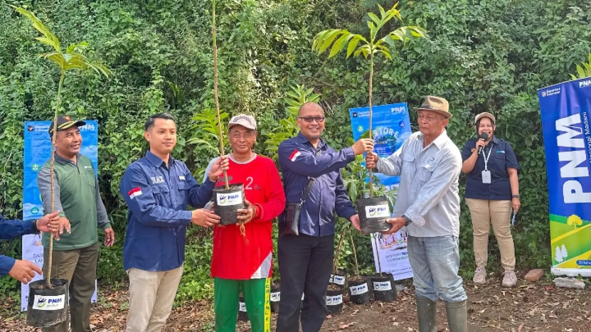 SINERGI: Penanaman pohon yang diinisiasi oleh PNM sebagai bentuk kepedulian pada lingkungan dan masyarakat sekitar.