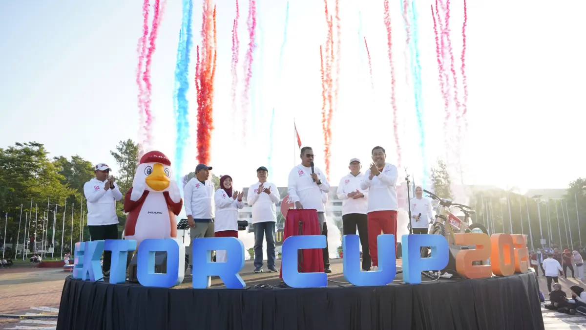 SEMARAK: Gebyar Fun Tahes menandai dibukanya Rektor Cup UMM 2026.