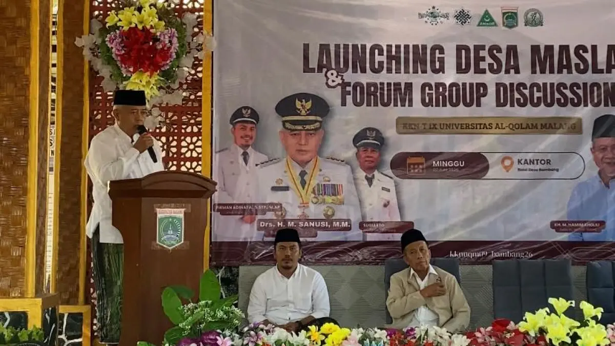 Bupati Malang Sanusi memberikan sambutan. (Prokopim Kabupaten Malang)