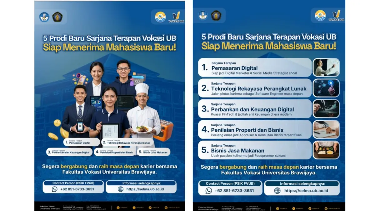 KOMITMEN: Fakultas Vokasi Universitas Brawijaya resmi buka program studi baru.