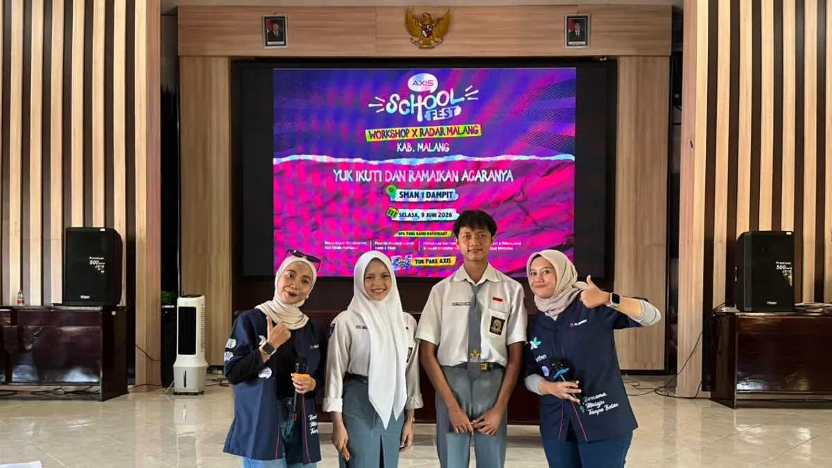SERU: Games interaktif dari XLSMART saat AXIS School Fest-Workshop bersama siswa SMAN 1 Dampit.