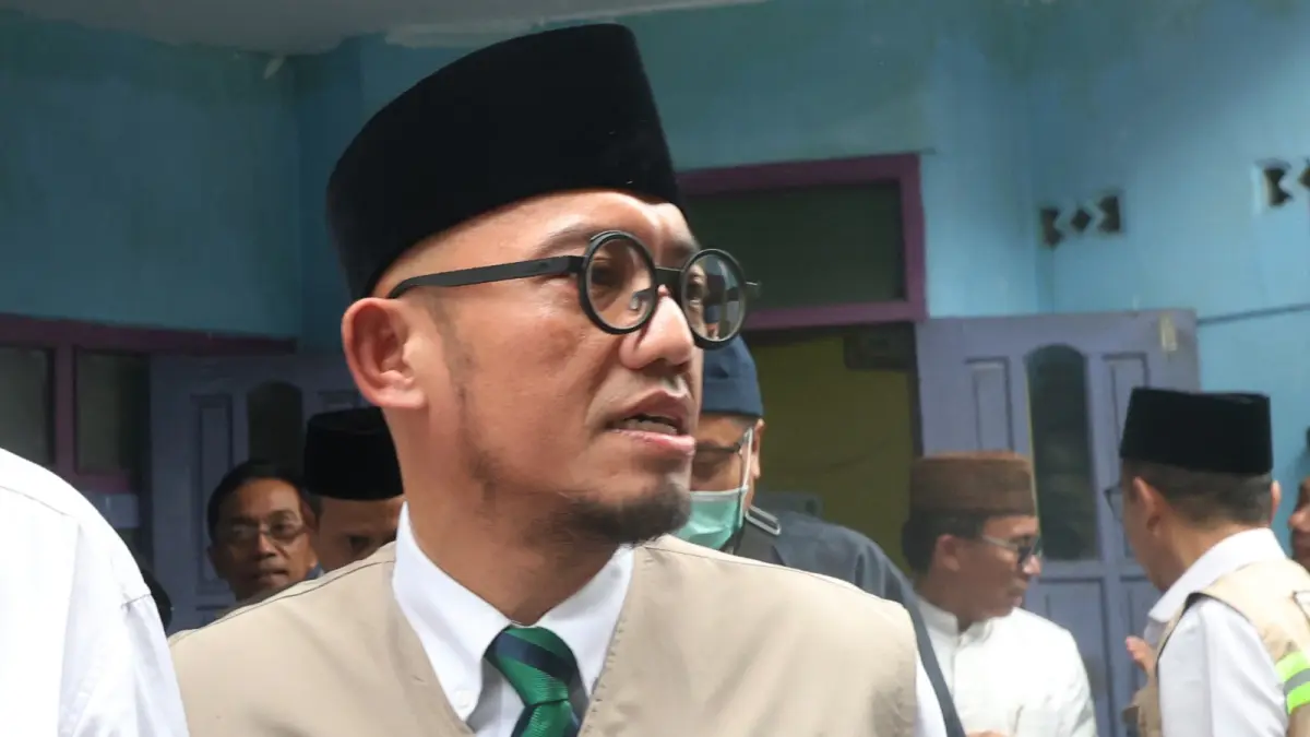 Wakil Menteri Haji dan Umrah RI Dahnil Anzar Simanjuntak saat berkunjung ke Kota Malang, Jumat (12/6).