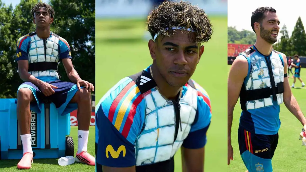 Lamine Yamal dan tim menggunakan rompi pendingin di piala dunia 2026 (instagram/sefutbol)