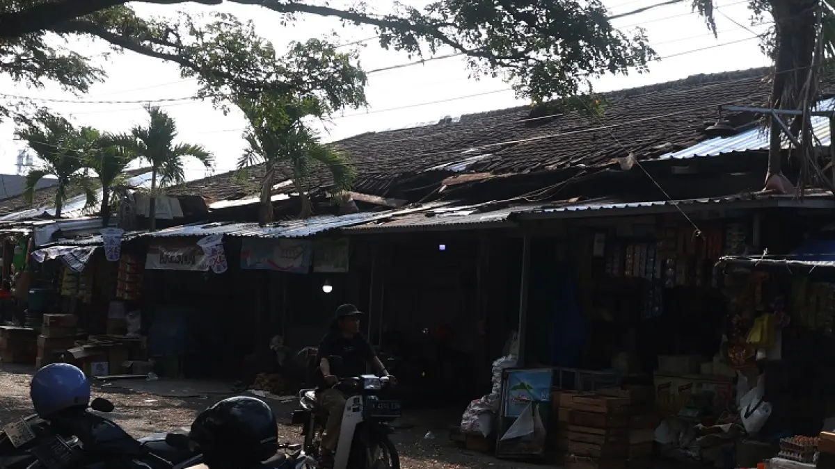 MASUK PRIORITAS: Pasar Blimbing bakal mendapat perhatian pada tahun depan. Pasar itu masuk dalam daftar revitalisasi. (Darmono/Radar Malang)