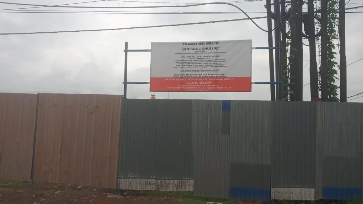 Tanah seluas 1.146 meter persegi di Lawang, Kabupaten Malang yang dijual mendiang I Wayan Djingga dua kali. (Dokumen M. Iqbal Salim)