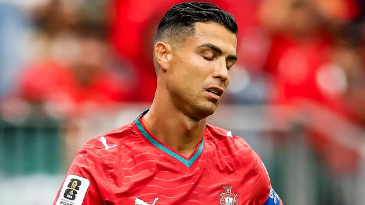 Ronaldo jadi sorotan usai pertandingan (Sumber: X @brfootball)
