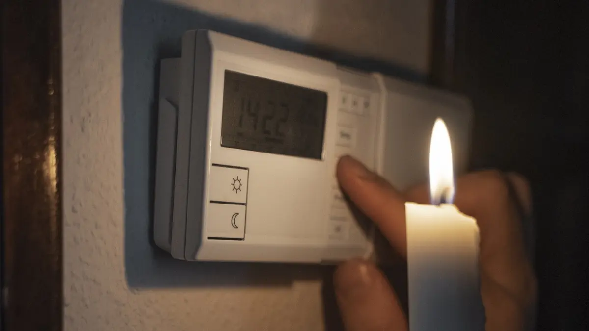 Seorang pria mengecek thermostat saat pemadaman listrik. (Magnific)