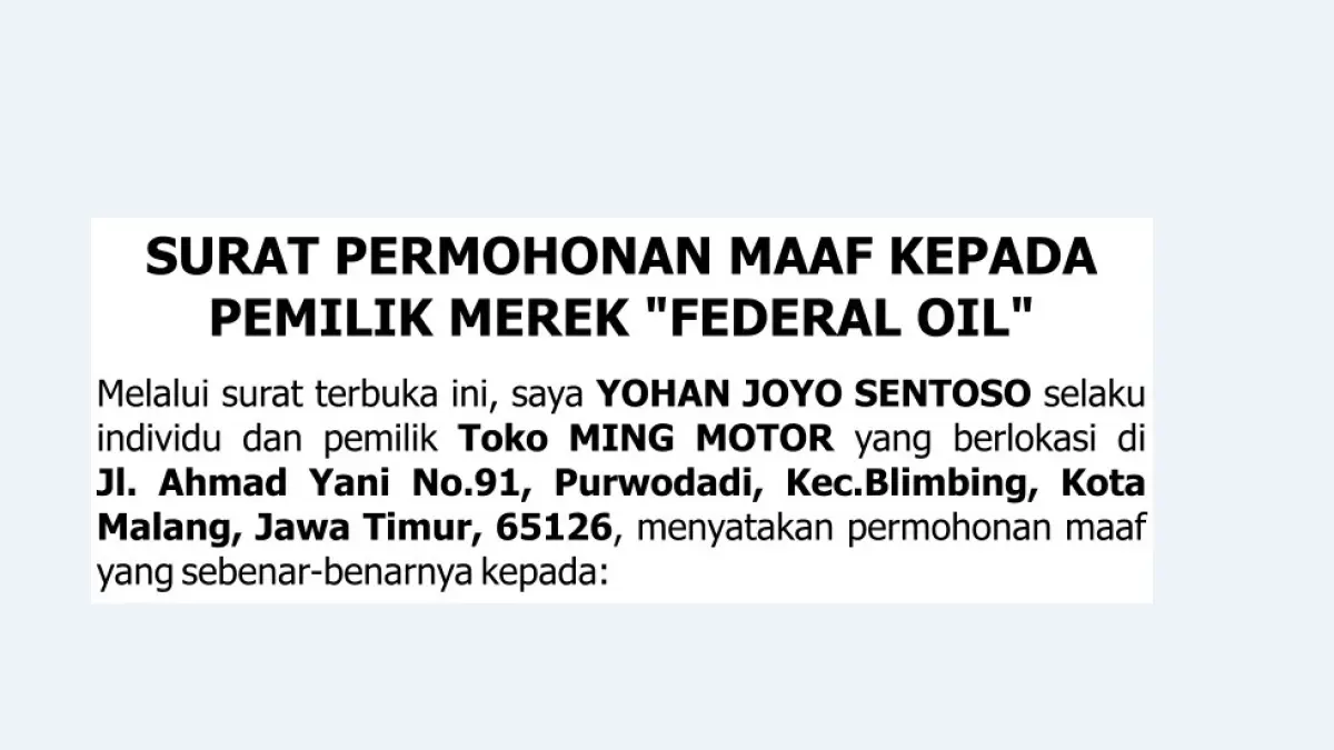 Toko MING MOTOR
