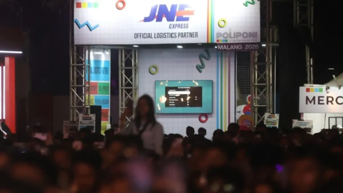 DUKUNGAN PENUH: JNE menjadi Official Logistics Partner untuk konser POLIPONI 2026 yang bertajuk Si Paling Konser.