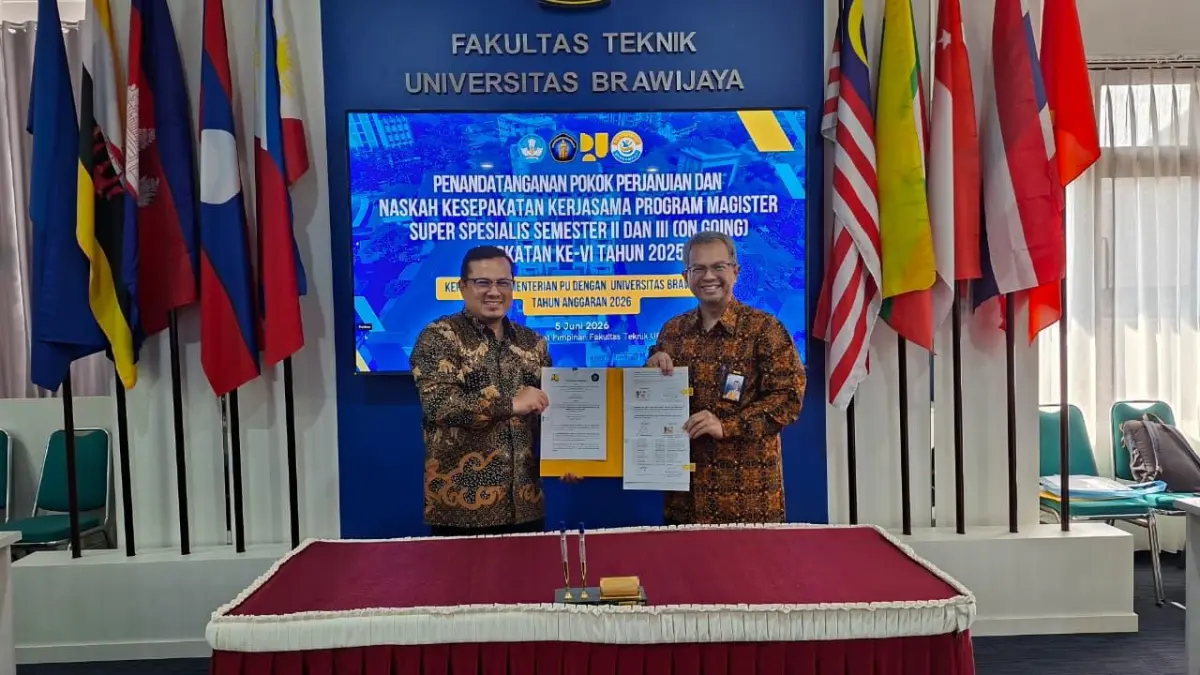 SINERGI: FTUB melakukan Perjanjian Kerja Sama (PKS) dengan Badan Pengembangan Sumber Daya Manusia (BPSDM) Kementerian Pekerjaan Umum.