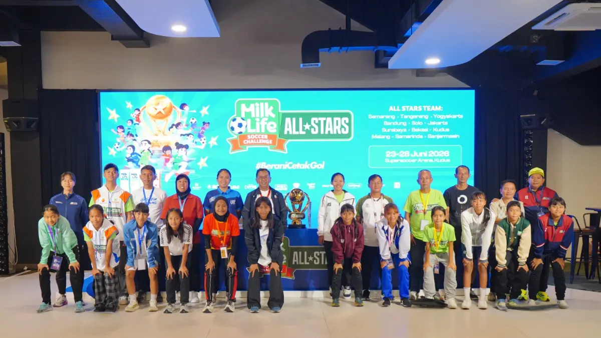 SIAP BERLAGA:12 Tim Terbaik MilkLife Soccer Challenge All-Stars Siap Berebut Gelar Juara di Kudus pada 23-28 Juni 2026.