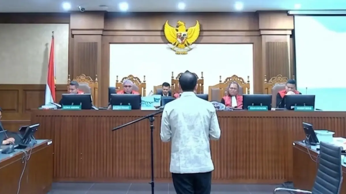 NADIEM MAKARIM: Bacakan Duplik dalam Sidang Lanjutan Kasus Korupsi Chromebook (Sumber: Istimewa).