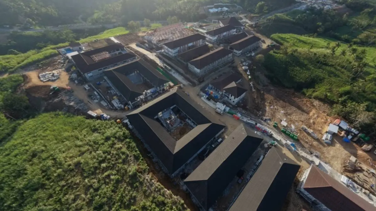 Progres pembangunan Sekolah Rakyat di Bantur. (Pemkab Malang)