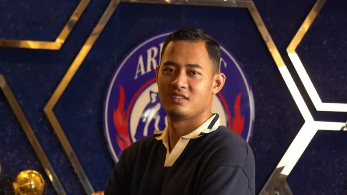 Erlangga Setyo dikenalkan Arema FC. (MO Arema FC)