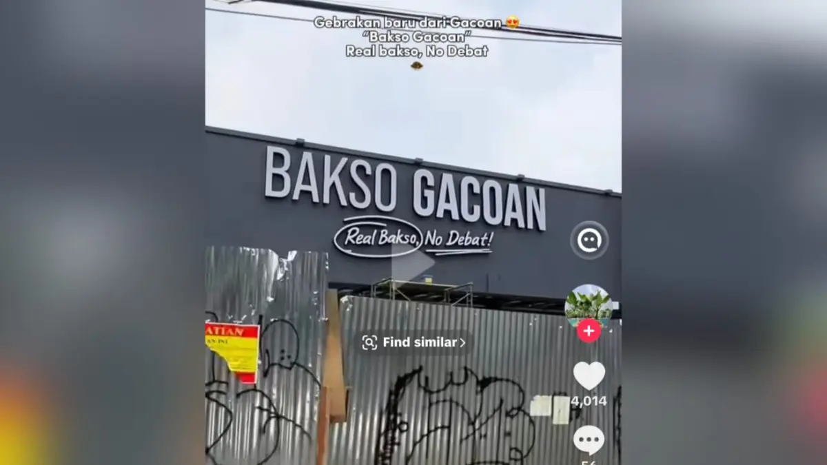 Bakso Gacoan di Jalan Letjen Sutoyo, Malang (Sumber: TikTok @kulinerin_mlg)