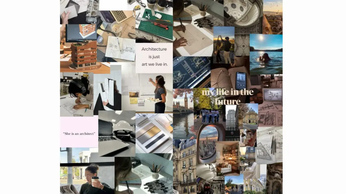 ILUSTRASI Moodboard harapan masa depan. (Pinterest)