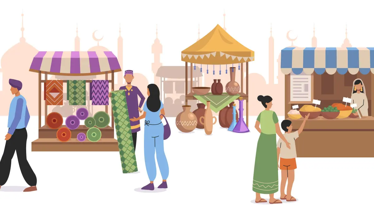 Ilustrasi Pasar Tradisional (freepik)