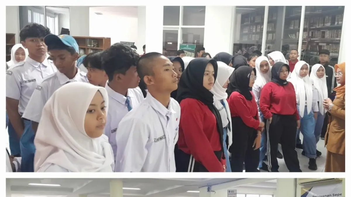 Kunjungan siswa Sekolah Rakyat Menengah Atas 22 Malang (Sumber: Dinas Perpustakaan Umum dan Arsip Daerah Kota Malang - Pemerintah Kota Malang)