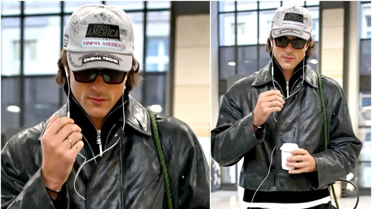 Jacob Elordi dengan wired earphonesnya (Sumber: Facebook @Top Celebs US)