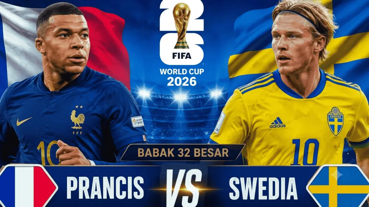 Prancis VS Swedia Piala Dunia 2026. (JubirTVNews / Google)