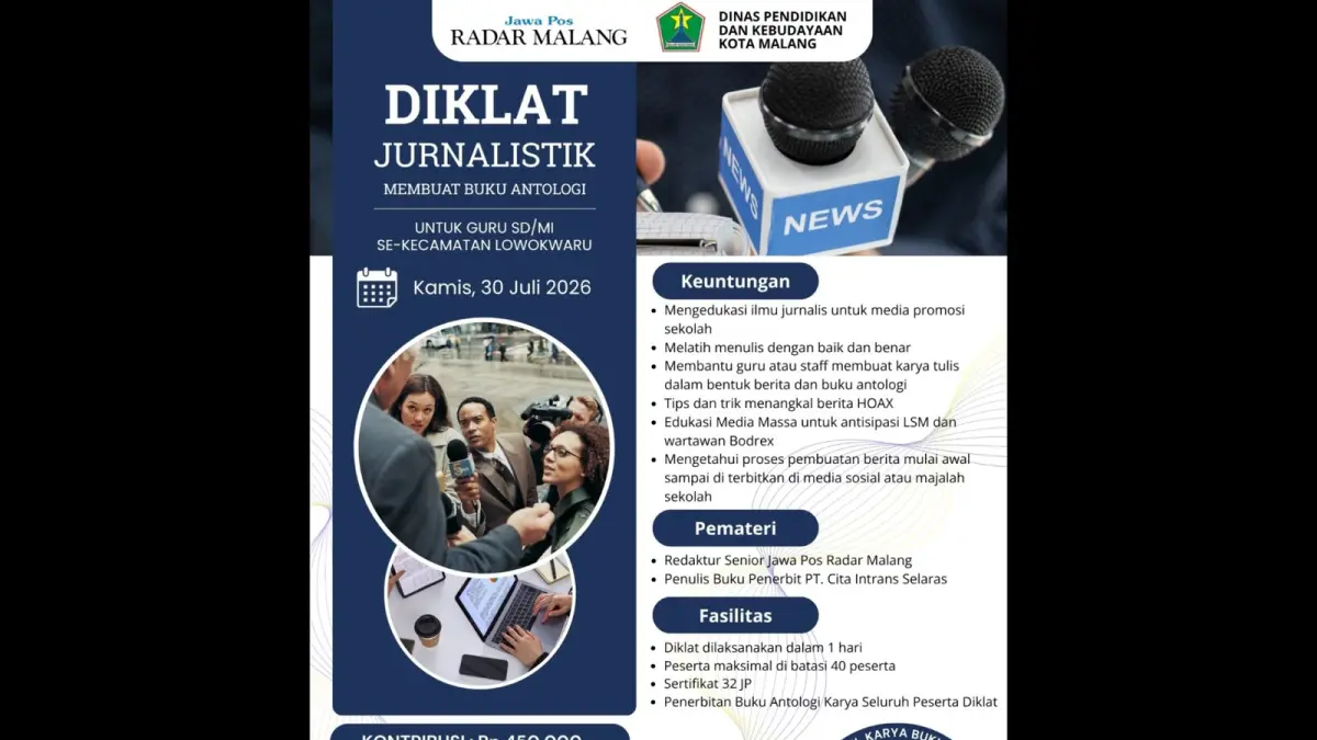 Diklat Jurnalistik Guru SD/MI se-Kecamatan Lowokwaru
