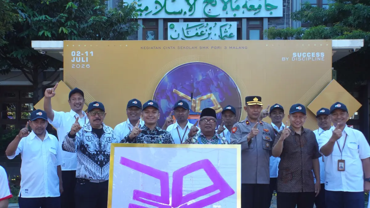 BERDAYA: Pembukaan KCS SMK PGRI 3 Malang dibuka dengan mengadakan apel ke+39 dengan tema Garda Swarna 39. 