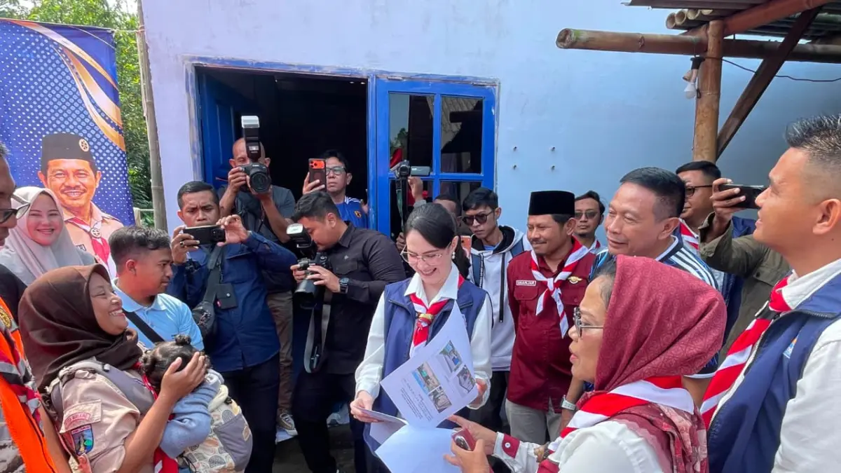 Realisasi revitalisasi RTLH Gerakan Pramuka Kota Malang di Kelurahan Tlogowaru, Kecamatan Kedungkandang, beberapa waktu lalu. (Andika Satria Perdana/Radar Malang)