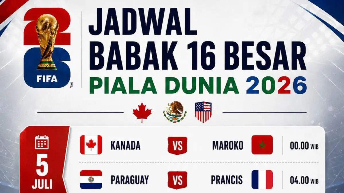 Jadwal babak 16 besar malam ini (Sumber:  X @xtraagoal)