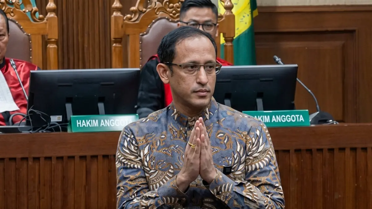 NADIEM MAKARIM: Usai Divonis 10 Tahun Penjara dalam Sidang Vonis Kasus Korupsi Chromebook (Sumber: Istimewa).