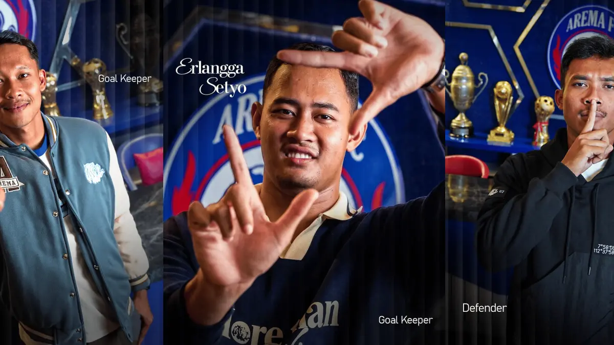 Tiga wajah pemain baru Arema FC di Super League 2026/2027. (Sumber: Instagram/@aremafcofficial)