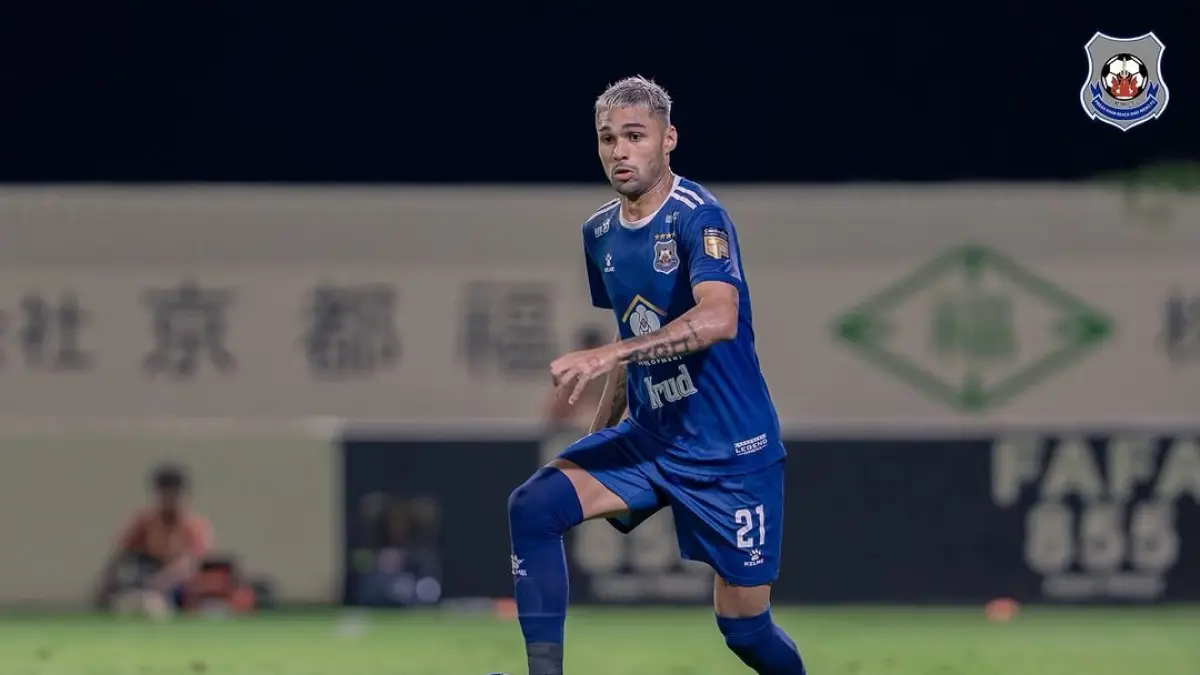 Cristian Roque ketika bermain untuk klub asal Kamboja, Svay Rieng pada 4 Mei lalu. (Dokumen Cristian Roque)