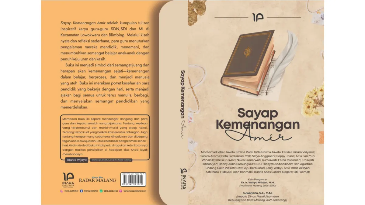 WUJUD NYATA: Buku hasil karya guru SD/MI se-Kecamatan Lowokwaru pada 2025 lalu.