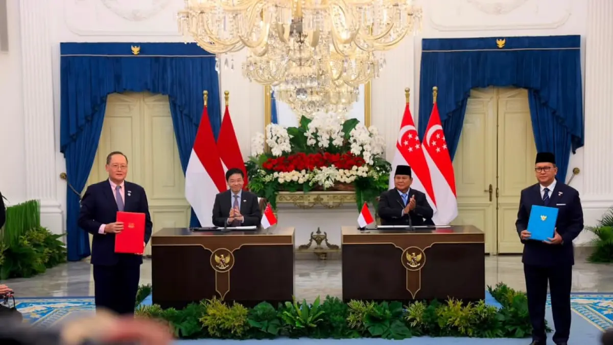 PM Lawrence Wong Bersama Presiden Prabowo Subianto di Forum Leaders
