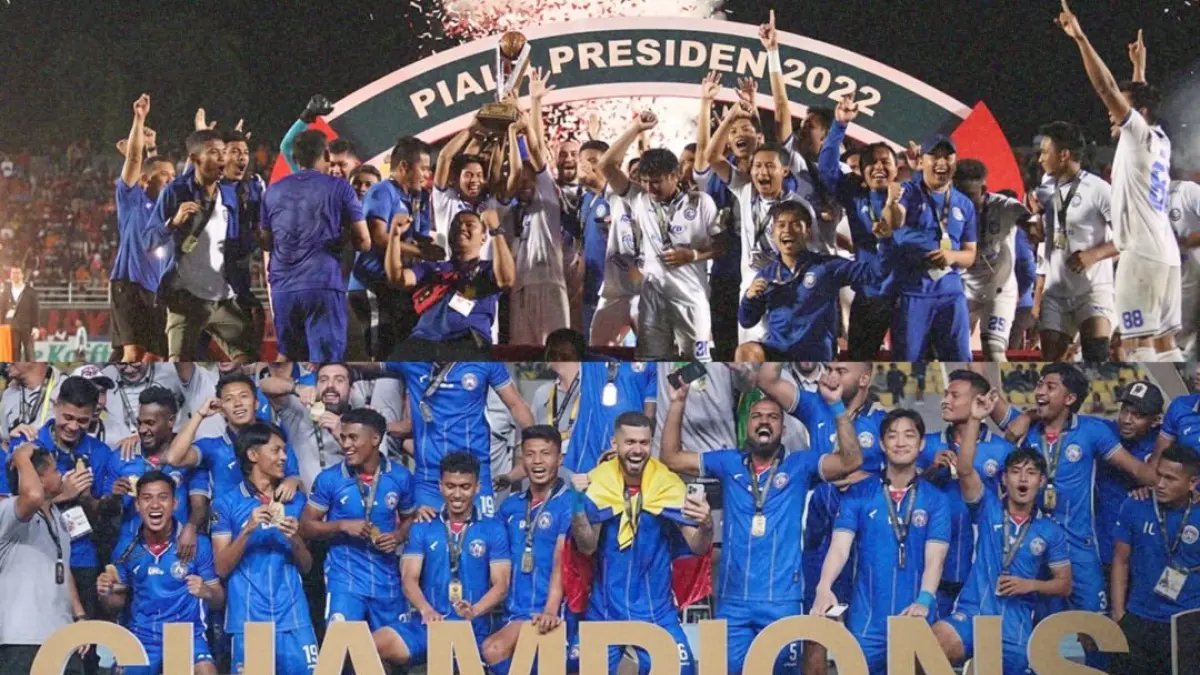 Foto Kemenangan Arema FC di Piala Presiden 2022 dan 2024. (Sumber: Instagram/@aremafcofficial)