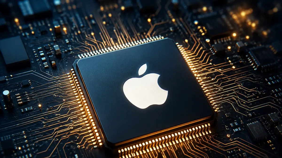 Ilustrasi chip Apple.