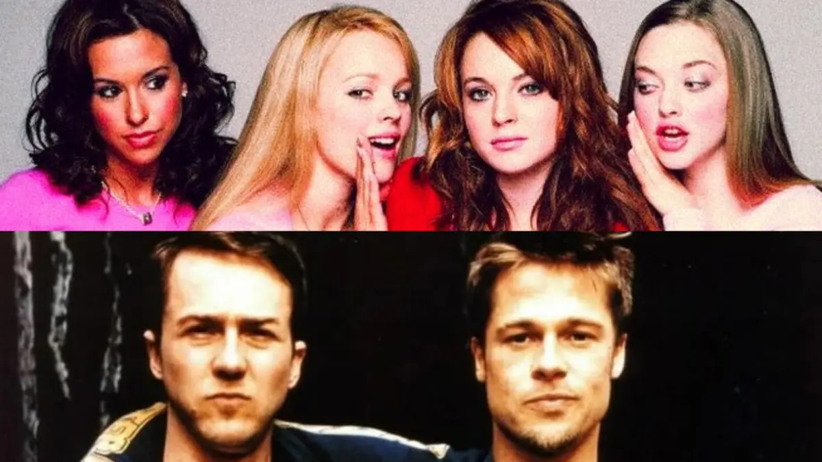 Mean Girls (2004) dan Fight Club (1999) (Sumber: Pinterest/thestarletcloset dan flawdofficial)